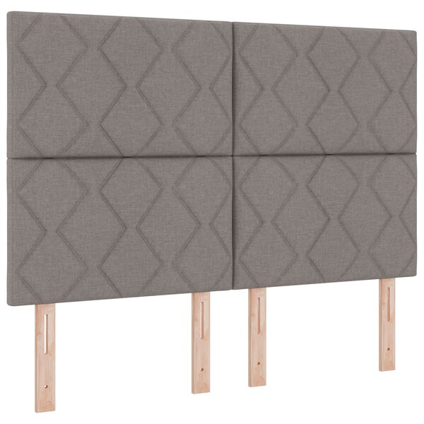 vidaXL Tête de lit Design Blocs Diamants Taupe 160 cm Tissu