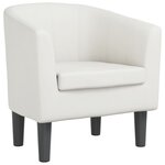vidaXL Fauteuil cabriolet blanc similicuir