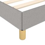 vidaXL Cadre de lit Gris clair 120x200 cm Tissu
