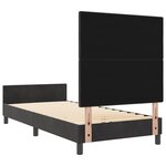 vidaXL Cadre de lit noir 90x200 cm velours