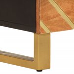vidaXL Meuble TV marron et noir 100x33 5x46 cm bois massif de manguier
