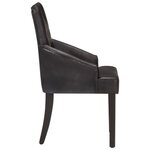 vidaXL Chaises à manger lot de 4 noir cuir de chèvre véritable