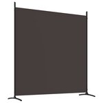 vidaXL Cloison de séparation 4 panneaux Marron 698x180 cm Tissu