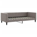 vidaXL Lit de jour avec gigogne et tiroirs taupe 100x200 cm tissu