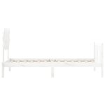 vidaXL Cadre de lit avec tête de lit blanc 90x200 cm bois massif