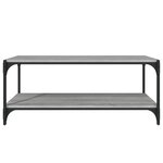 vidaXL Meuble TV Sonoma gris 100x33x41 cm Bois d'ingénierie et acier