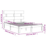 vidaXL Cadre de lit sans matelas blanc bois de pin massif