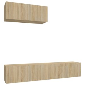 vidaXL Ensemble de meubles TV 3 Pièces Chêne sonoma Bois d'ingénierie