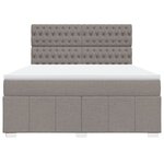 vidaXL Sommier à lattes de lit avec matelas Taupe 180x200 cm Tissu