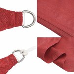 vidaXL Voile d'ombrage 160 g/m² Rouge 2 5x2 5 m PEHD