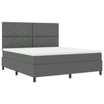 vidaXL Lit avec matelas & LED Gris foncé 180x200 cm Tissu