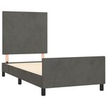 vidaXL Cadre de lit sans matelas gris foncé 80x200 cm velours