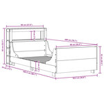 vidaXL Cadre de lit sans matelas 90x200 cm bois de pin massif