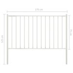 vidaXL Panneau de clôture poteau Acier enduit poudre 1 7x0 75 m Blanc