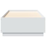 vidaXL Cadre de lit avec LED sans matelas blanc 100x200 cm