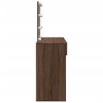 vidaXL Coiffeuse avec LED chêne marron 100x40x130 cm