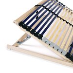 vidaXL Sommier à lattes sans matelas avec 42 lattes 7 zones 120x200 cm