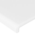 vidaXL Tête de lit avec oreilles Blanc 203x16x78/88 cm Similicuir
