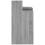 Bureau table poste de travail meuble d'ordinateur informatique étude et lumières LED sonoma 97 x 45 x 90cm bois d'ingénierie gris 02_0023812
