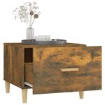 vidaXL Tables basses 2 Pièces chêne fumé 50x50x40 cm bois d'ingénierie