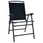 vidaXL Chaises de jardin pliables lot de 2 Textilène Noir