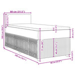 vidaXL Sommier à lattes de lit et matelas Rose 80x200 cm Velours