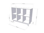 Meuble de rangement NABOSKY rose 2x3