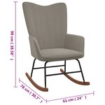 vidaXL Chaise à bascule Gris clair Velours
