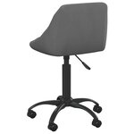 vidaXL Chaise de salle à manger Gris foncé Velours