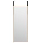 vidaXL Miroir de porte Doré 30x80 cm Verre et aluminium