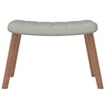vidaXL Chaise à bascule avec repose-pied Gris clair Velours