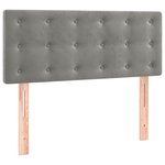 vidaXL Sommier à lattes de lit et matelas gris clair 120x190cm velours