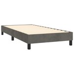 vidaXL Sommier à lattes de lit et matelas Gris foncé 90x200 cm Velours