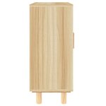 vidaXL Buffet Marron 60x30x70 cm Bois de pin massif et rotin naturel