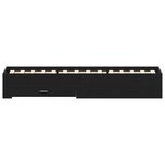 Cadre de lit vidaXL Chêne noir 90x200 cm Bois d'ingénierie