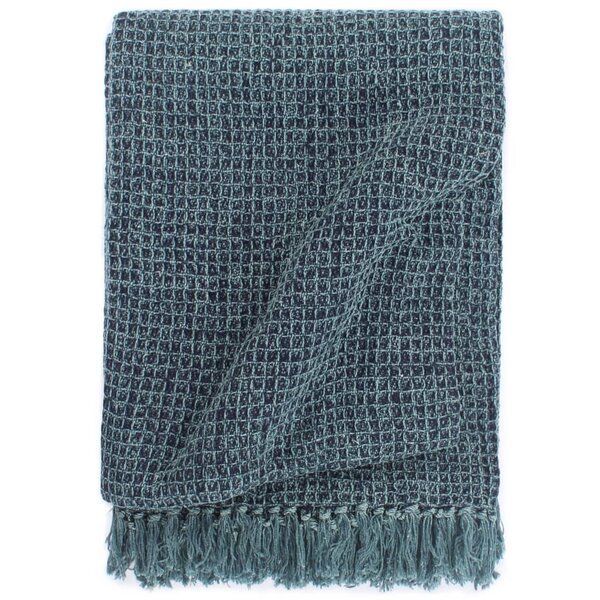 vidaXL Couverture en coton 220 x 250 cm Bleu indigo