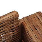 vidaXL Ensemble de canapés 2 Pièces avec coussins Rotin naturel