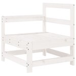 vidaXL Salon de jardin 7 Pièces Blanc Bois de pin massif