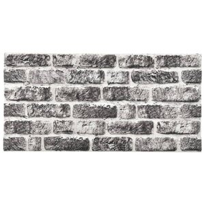 vidaXL Panneaux muraux 3D design brique gris foncé 11 Pièces EPS
