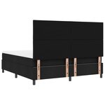 vidaXL Lit à ressorts avec matelas noir king size en tissu