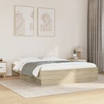 vidaXL Cadre de lit sans matelas chêne sonoma 160x200 cm