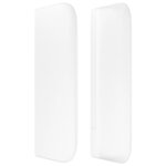 vidaXL Tête de lit avec oreilles Blanc 183x16x78/88 cm Similicuir