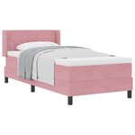 vidaXL Lit à ressort avec matelas Rose 90x200 cm Velours