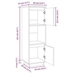 vidaXL Buffet haut Marron miel 38x35x117 cm Bois massif de pin