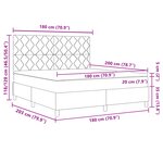 vidaXL Lit Box Spring avec Matelas Noir Super King Velours