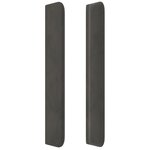 vidaXL Tête de lit à LED Gris foncé 203x16x118/128 cm Velours