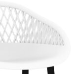 vidaXL Chaises de bar lot de 4 blanc