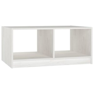 vidaXL Table basse blanc 75x50x33 5 cm bois de pin massif