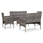 Salon de jardin meuble d'extérieur ensemble de mobilier 5 pièces avec coussins résine tressée gris 02_0016444