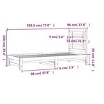 vidaXL Lit coulissant sans matelas 2x(90x190) cm